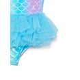 thumbnail image 2 of Wonder Nation Baby and Toddler Girl Mermaid Tutu One- Piece Swimsuit, Sizes 12M-5T, 2 of 3