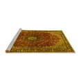 thumbnail image 2 of Ahgly Company Machine Washable Indoor Rectangle Medallion Yellow Traditional Area Rugs, 4' x 6', 2 of 4