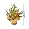 thumbnail image 3 of 12-Inch Lighted Tabletop Christmas Tree, Mini Artificial Tree with Red Berries & Pinecones, Burlap Base for Holiday Home Décor, Small Christmas Tree for Desk or Table, 3 of 7