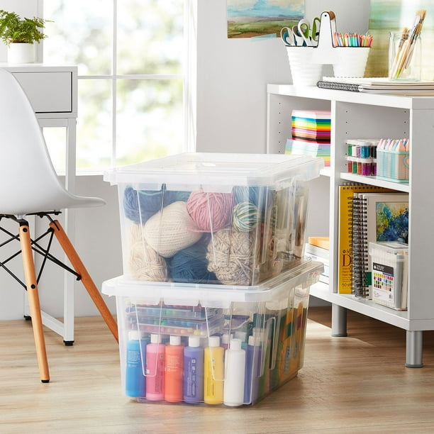 Member's Mark 60 Quart Clear Storage Tote, 17.2