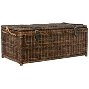 Caden 46" Wicker Storage Trunk, Brown