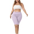 thumbnail image 6 of Tumotour Yoga Shorts For Women Plus Size Yoga Shorts Solid Color Lace Elastic High Waisted Running Workout Gym Shorts Sports Shorts, 6 of 9