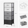 thumbnail image 3 of Pellebant 5-Drawer Dresser Indoor Household Kids Storage Chest Gray & Black, 3 of 9