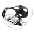 thumbnail image 5 of Unique Bargains 1 Pair Bicycle Bike Pedals 9/16" Spindle Platform with Toe Clips Fixed Foot Strap, 5 of 7