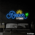 thumbnail image 3 of Craftnamesign Beach Vibes Neon Sign,Beach Club LED Sign,Summer Vibes Decor, 3 of 4