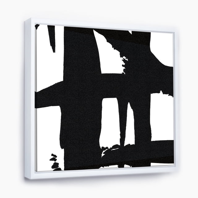 Black & White Crossing Paths II - Modern & Contemporary Framed Canvas