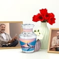 thumbnail image 6 of JAGASY Peacock Small Urn for Ashes, Pink Urns for Human Ashes keepsake, Sunset Lake Water Decorative Urns for Daughter & Son, Tiny Cremation Urn for Brother & Sister, (3 Inch), 6 of 7
