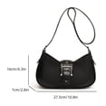 thumbnail image 2 of Bolso Hombro Cuero PU Axila Y2K Bolso De Moda Para Mujer Negro, 2 of 5