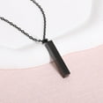 thumbnail image 6 of 10Pcs Stainless Steel Rectangle Pendant Necklace Black Engravable Charm Pendant Blank Pendant for Women Men Gifts, 6 of 7