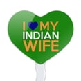 thumbnail image 2 of I Love My Indian Wife Heart Love Cupcake Picks Toppers Decoration Set of 6, 2 of 6