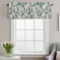 thumbnail image 4 of Abstract Leaf Window Valance for Kitchen, Spring Vintage Sage Brown Leaves White Floral Plant Rod Pocket Short Curtain for Small Windows, Light Filtering Decorative Valance, 42 x 18 Inch, 1 Panel, 4 of 9