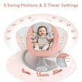 thumbnail image 6 of Electric Baby Swing, Bioby Infant Swing Rocker with Remote Control, 5 Sway Speeds, Bluetooth Music, Pink, 6 of 10