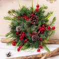 thumbnail image 1 of 12inch Wall Hanging Christmas Wreath Xmas Party Door Home Tree Garland Ornament Decor, 1 of 9