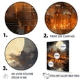 thumbnail image 3 of Designart "Radiant Lyon Cityscape" France Floater Framed Wall Art Living Room, 3 of 5