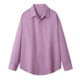thumbnail image 4 of HOOMEUMY Men's Fashion Solid Long Sleeve Shirt Collared Pocket Tops Casual Wear Trendy Look for Daily Outdoor Sports Activities, 4 of 6