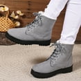 thumbnail image 3 of Winter Snow Boots for Women Anti-Skid Platform Lace up Casual Fuzzy Warm High Top Ankle Booties, 3 of 7