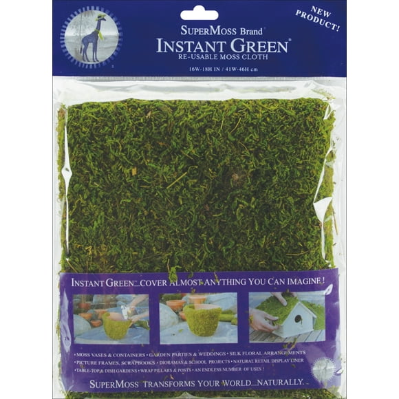 SuperMoss Instant Green All Purpose Moss Mat 18"X16"-Green FS22420