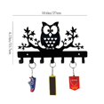thumbnail image 2 of HELLOYOUNG TIKI Metal Wall Art, Art of Murals Owl Key Holder with Hooks, Large Iron Wall Decor for Entryway, Rustic Farmhouse Coat Rack for Hallway, 10.6x6.15 Inch, 2 of 11