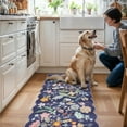 thumbnail image 5 of 2x5 Washable Hallway Runner Rug: Stain Resistant Floral Scalloped Kitchen Rug Farmhouse Soft Carpet For Bathroom Bedroom Laudry Entryway Floor Mat With Non Slip Backing Cute Home Decor(2x5 Purple), 5 of 7