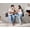 Grey, variant on Modular Sectional Sofa 2 Seater Loveseat Modular Couch with Deep Seat Memory Foam Cloud Chair with Pillows Oversized Sectional Sofa for Living Room Bedroom (Strip White, Loveseat)