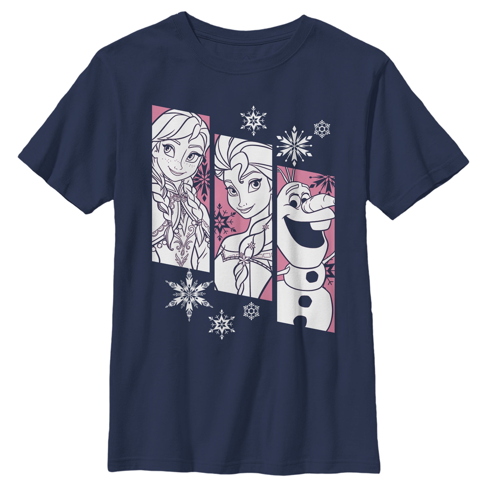 Disney Frozen Group Trio Toddlers Pink T-Shirt