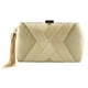 thumbnail image 2 of Bolso de noche de seda Colcomx Embrague elegante de bolso de tassel dorado, 2 of 8