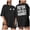 Black, variant on Off Shoulder Tops for Women Tie Dye Summer T-Shirt Women's Casual Round Neck T Shirt | Letter Print Tee for Comfort & Style Petite Slim Fit Shirts Women Xl