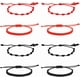thumbnail image 1 of 8 pulseras de cuerda roja de 4 estilos, unisex, de la amistad, con nudo ajustable, de la suerte, de protección y a juego., 1 of 7
