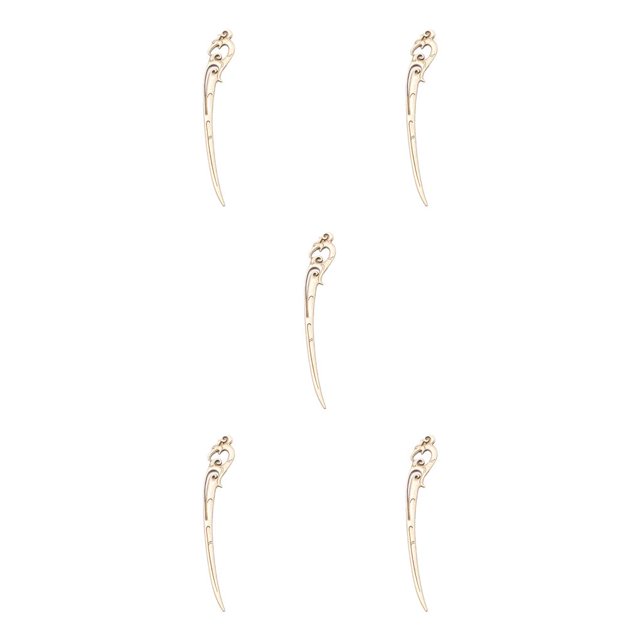 Qarigey Libro Clip colgante líneas de arte etiqueta signos páginas fabricantes Simple palo de pelo para niños adultos mujeres bronce antiguo Bronce antiguo 5piezas Qarigey CBP255661