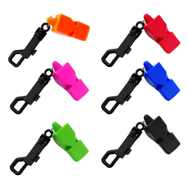 6 Pcs de Silbato con Cordon de Plasticó Accesorio de Fútbol para Torneo