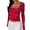 Red, variant on EDFBUYKRS Womens Long Sleeve Shirts Dressy Casual Floral Blouses Loose Tunic Tops for Fall Winter Spring S