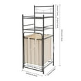 thumbnail image 2 of 3-Tier Laundry Storage Basket Rack Laundry Rack with Removable Bag Laundry Basket with Shelf for Homes, 2 of 24