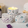 thumbnail image 4 of Xiao Hua 1 vela de aromaterapia enlatada de yeso de piedra triturada de cristal azul natural como recuerdo para dormitorios, velas de uso doméstico, decoración de fragancias creativas de interior, 4 of 4