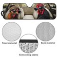 thumbnail image 6 of Uorisanigo Windshield Sun Shade Compatible with Rubicon Sahara TJ JK JKU 2 Door & 4 Door Sun Visor Shade, Aluminum Foil Heat UV Protection Visor Accessories, Funny Rooster Driving, 6 of 7