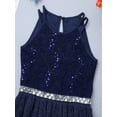 thumbnail image 4 of YiZYiF Girls Sleeveless Sequined Birthday Party Dress Shimmery Floral Lace Princess Dress,Sizes 6-16, 4 of 7