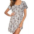 thumbnail image 1 of Qiopertar Liquidation à Moins de 5$ Nouvelle Robe de Pyjama d'Été à Col Rond Manches Courtes Imprimée Vêtements de Maison Grandes Économies de Vacances!, 1 of 5