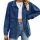 thumbnail image 2 of Chaqueta Vaquera Azul Vintage con Botones y Rotos para Mujer Azul Profundo XL, 2 of 10