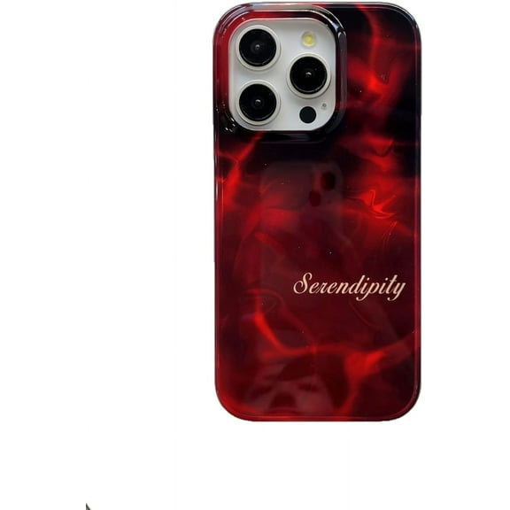 Red Gemstone Halo Dyeing Soft for iPhone Case (Red,iPhone 14)