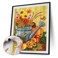 thumbnail image 3 of Cuadros Decorativos Kit de pintura por números DIY flor mariposa aceite arte imagen hogar pared decoración (B1899) Wdftyju embutido en tela, 3 of 9