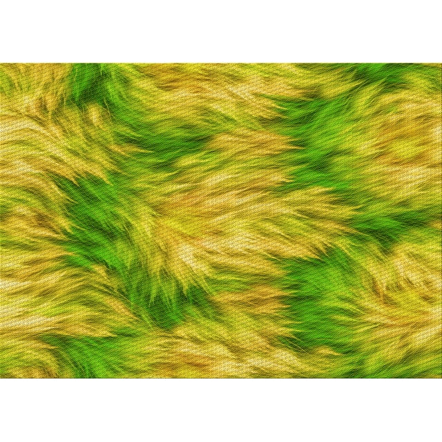 Ahgly Company Indoor Rectangle Patterned Dark Yellow Green Area Rugs, 7' x 9'
