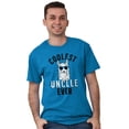 thumbnail image 5 of Best Llama Uncle Fathers Day Birthday Men's Graphic T Shirt Tees Brisco Brands X, 5 of 6