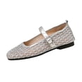 thumbnail image 3 of Jamicy Women's Summer Ballet Flats Breathable Flat Loafers Bow Knot Buckle Round Closed Toe Mesh Comfortable Shoes, 3 of 7