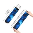 thumbnail image 2 of Goofa Blue Fire Cool Wolf Pattern Non Slip Socks with Grips for Elderly, Crew Socks Yoga Hospital Socks Cushioned Sole Gripper Socks for Men Women, 2 of 5