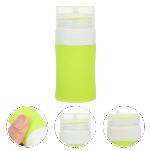 Soimiss Leak Proof Green Silicone Travel Bottle for Shampoo Lotion Emulsion