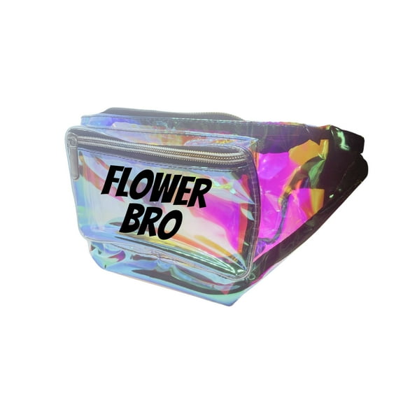 Flower Bro Clear 2 Pockets Holographic Metallic Fanny Pack