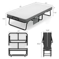 thumbnail image 6 of Folding Bed with Mattress - Portable Foldable Roll Away Adults Bed for Guest, 5-Inch Thick Luxurious Memory Foam, Space Saving Fold Up Bed with Dust Proof Cover & Wheels for Easy Storage,75" Dx 31" W, 6 of 8