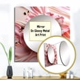 thumbnail image 3 of Designart "Flowing Blossom Art Gentle White And Soft Blush III" Abstract Shapes Pink Large Square Mirror - Square Bedroom Mirror Printed Wall Decor - Transitional Square Printed Wall Mirror Art, 3 of 5