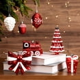 thumbnail image 4 of Lolsea 82pcs Christmas Balls Ornaments Set, Shatterproof Plastic Decor for Xmas Tree with Hanging Strings, Red & White, 4 of 8