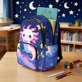thumbnail image 4 of KUIFORTI Star Axolotl Backpack and Lunch Box Boys School Bag Pencil Case for Students Elementary School Large Capacity Kid School Bag Set 4 Piece Back to School Gifts, 4 of 7