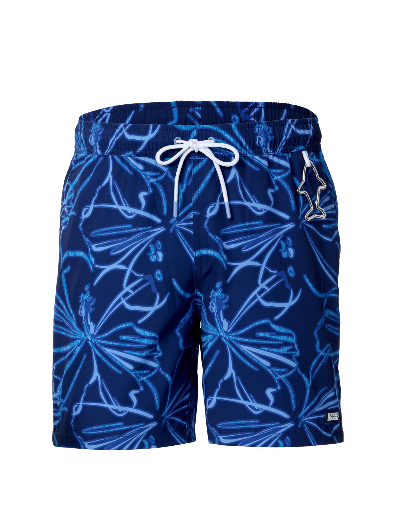 Rugged Shark Mens & Big Mens Swim Trunks, 7" Inseam, Sizes S-3XL
